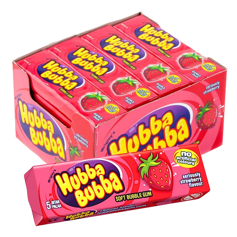 Hubba Bubba Jordgubb Storpack