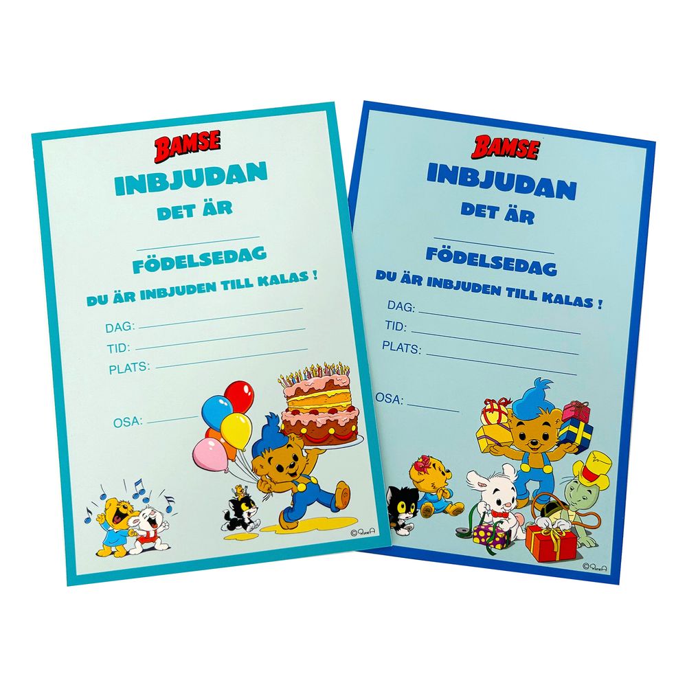Inbjudningskort Bamse