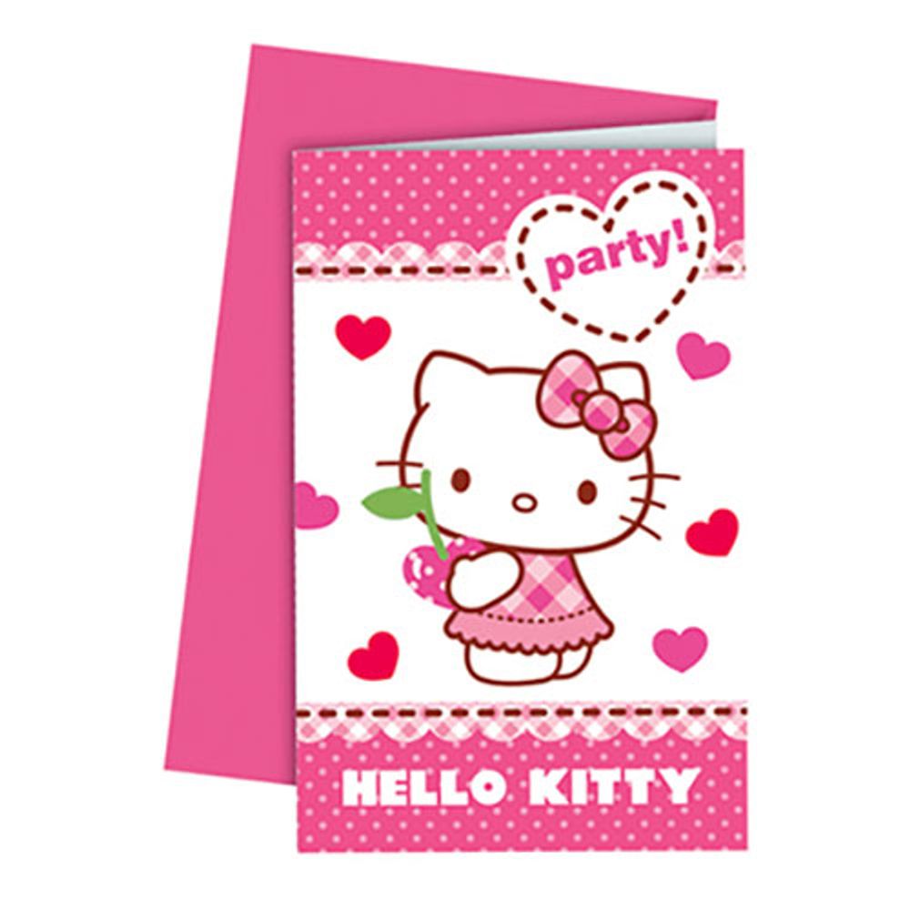 Invitasjonskort Hello Kitty