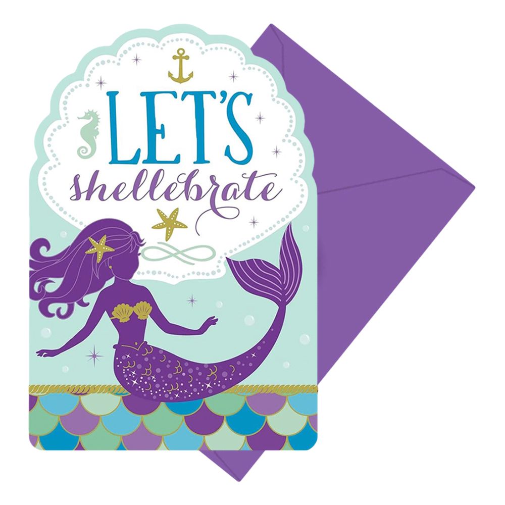 Indbydelser Mermaid Wishes