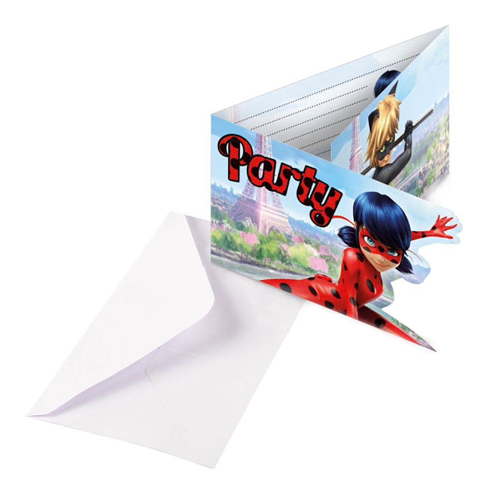 Inbjudningskort Miraculous Ladybug