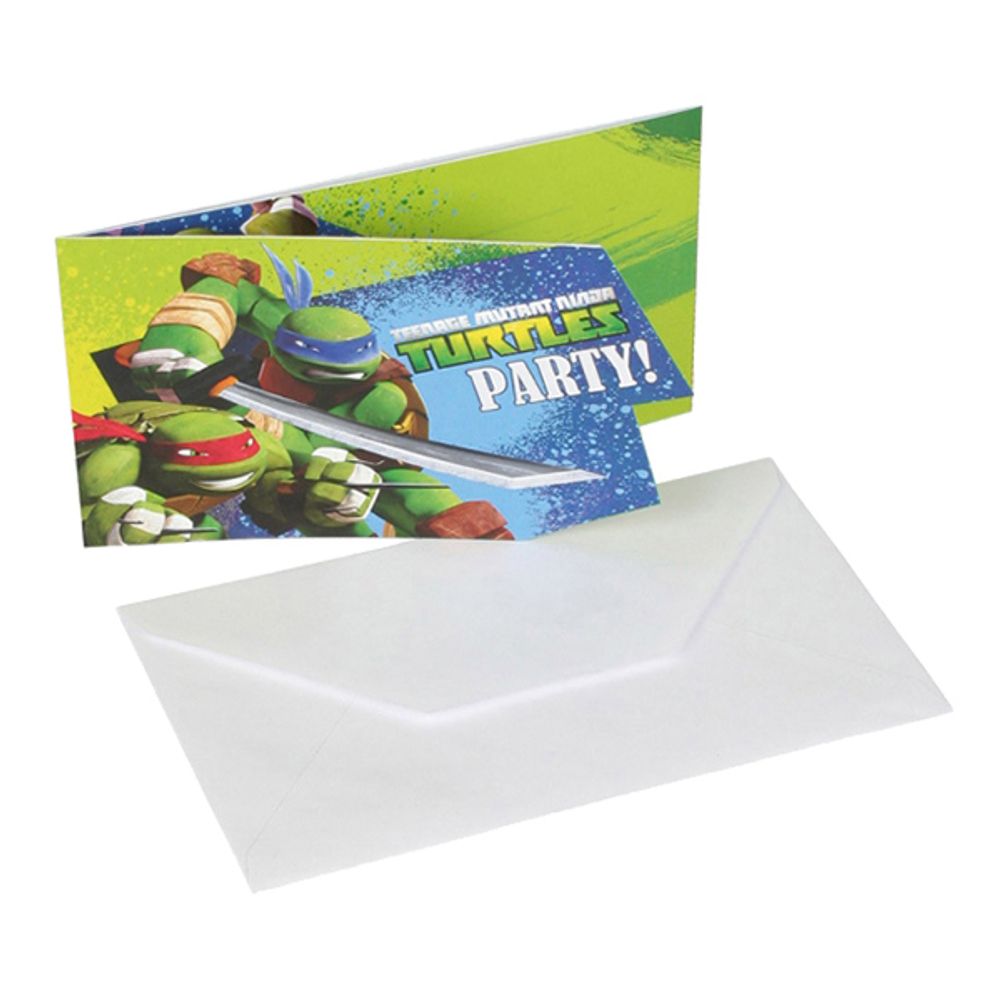Invitasjonskort Ninja Turtles