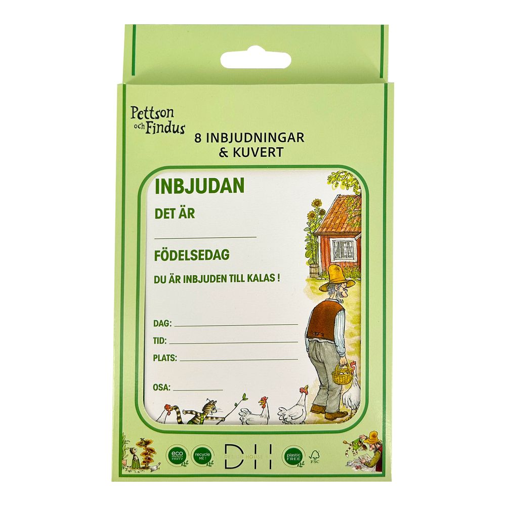 Inbjudningskort Pettson & Findus
