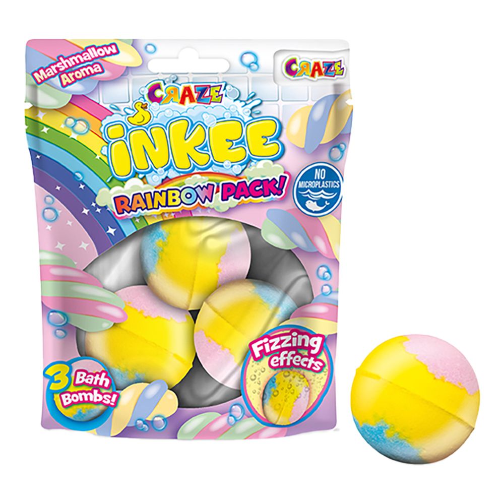 Inkee Kylpypommi Marshmallow Sateenkaari
