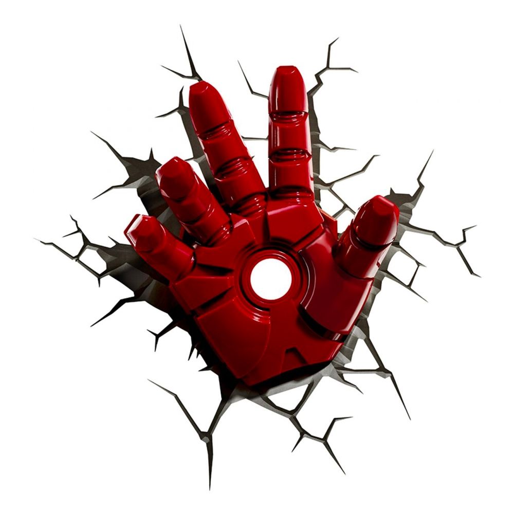 Iron Man Hand 3D Vägglampa