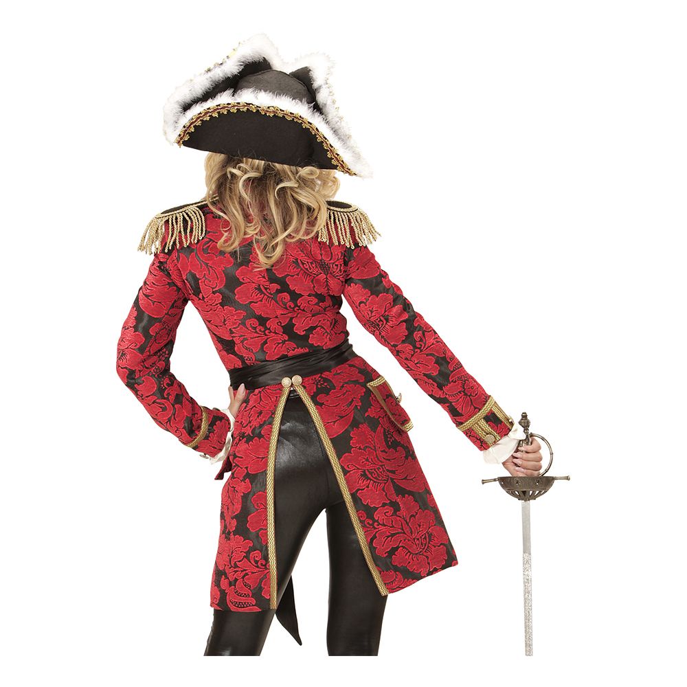 Jacquard Dame Paradejakke Rød
