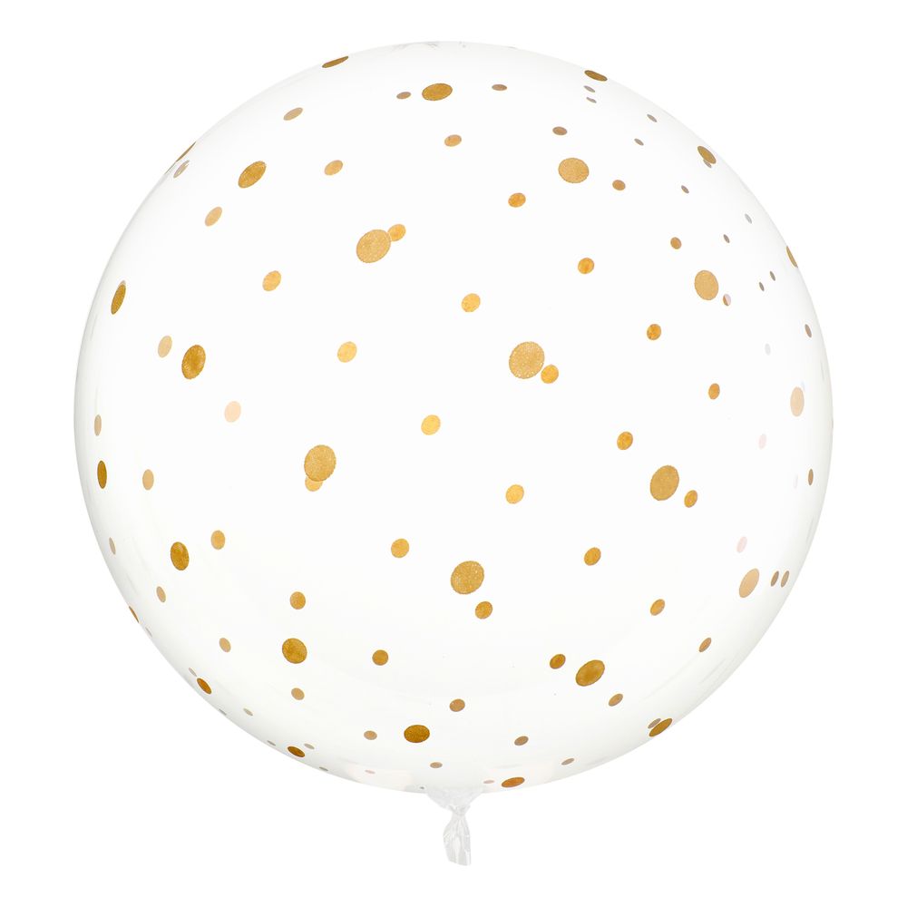 Kæmpeballon Transparent Prikket