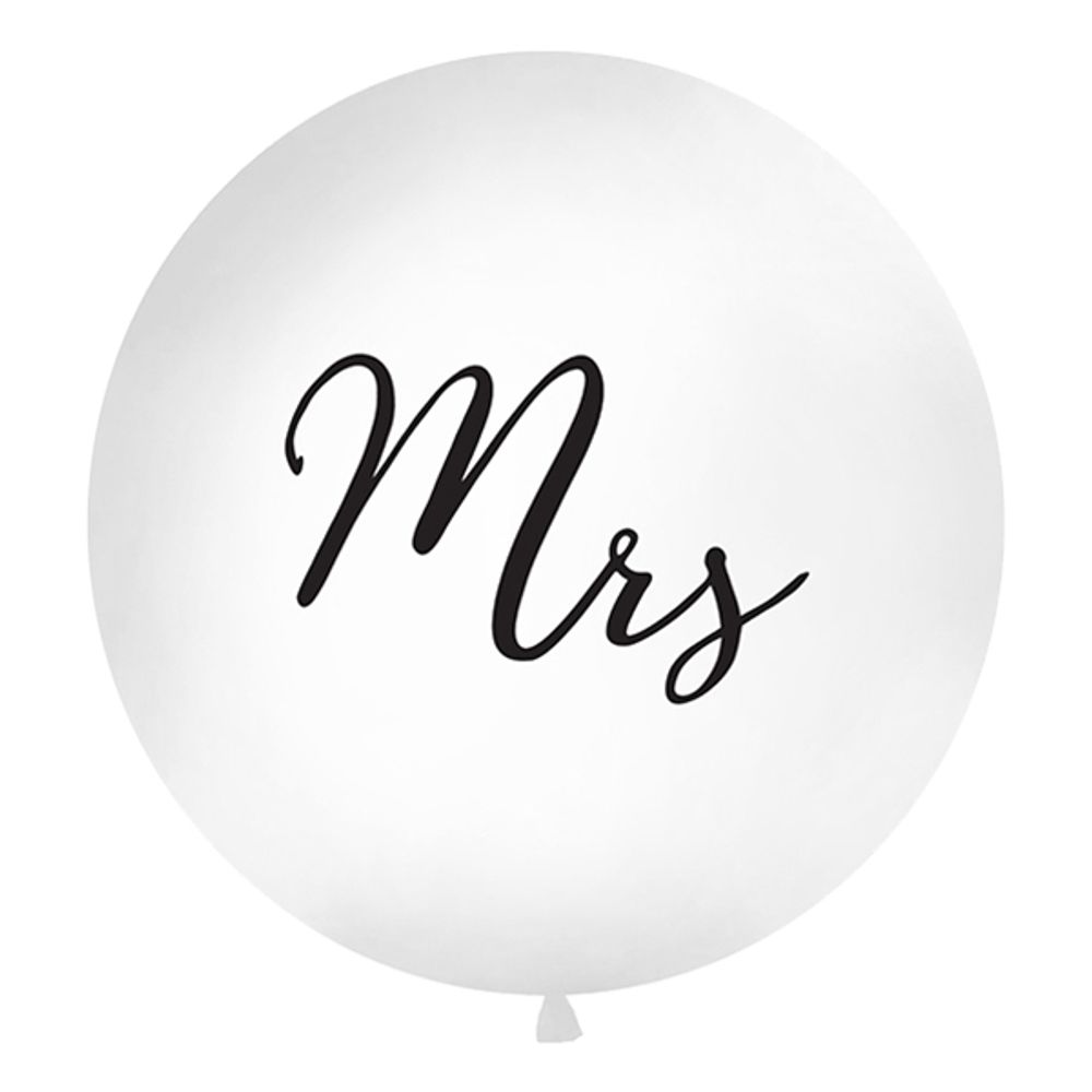 Jätteballong Vit Mrs