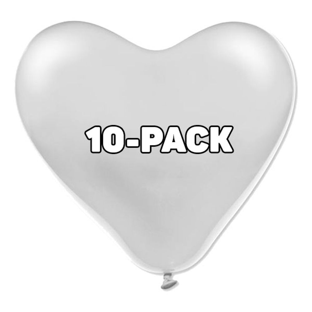 Kjempeballonger Hjerter Hvite