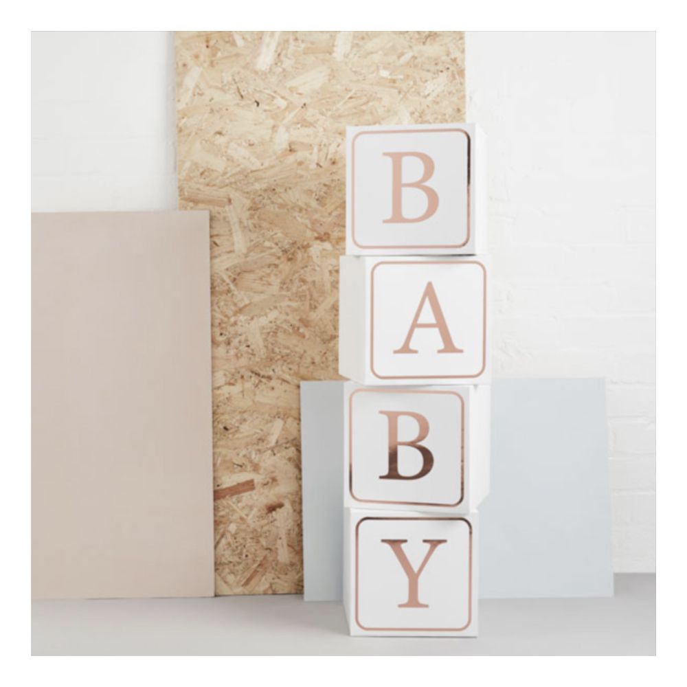 Dekorationsboxar Baby Roséguld