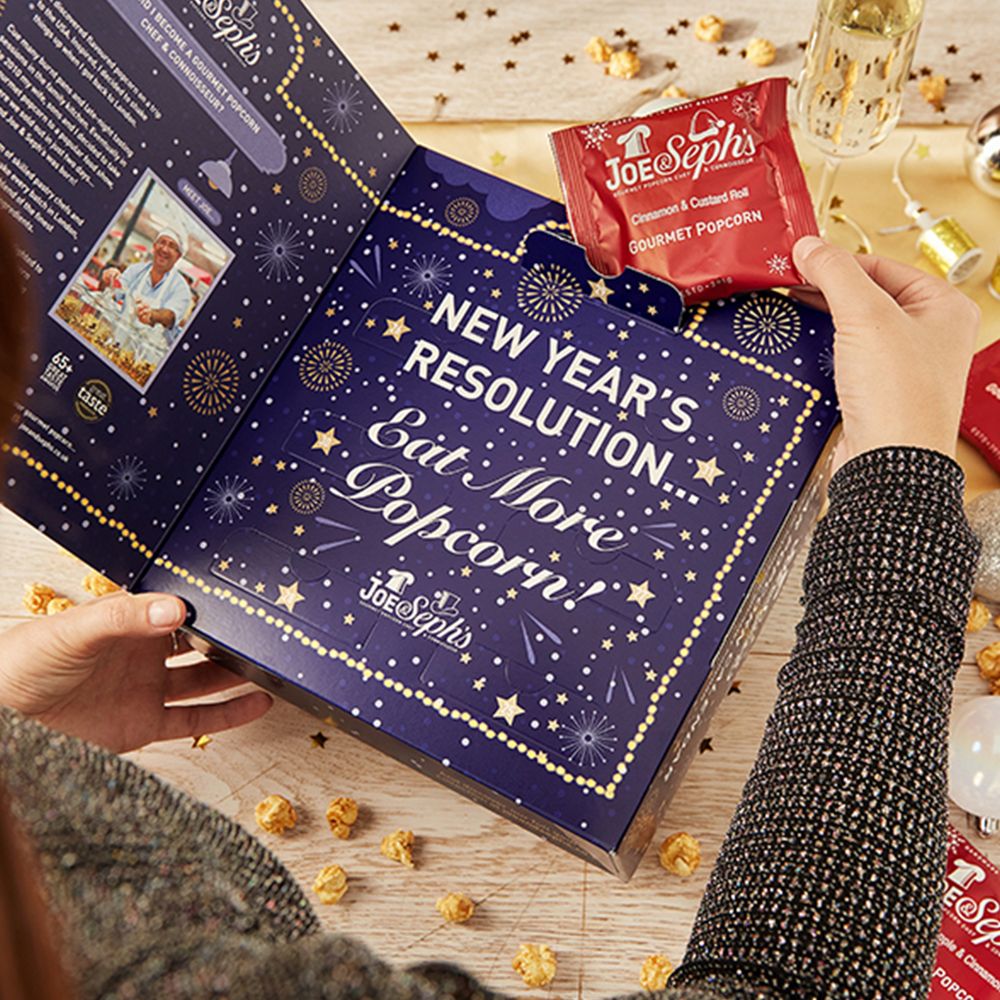 Joe & Seph's Happy New Year Popcorn -joulukalenteri