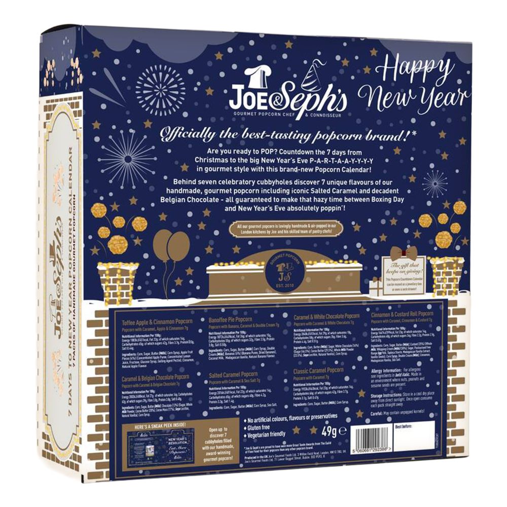 Joe & Seph's Happy New Year Popcorn -joulukalenteri