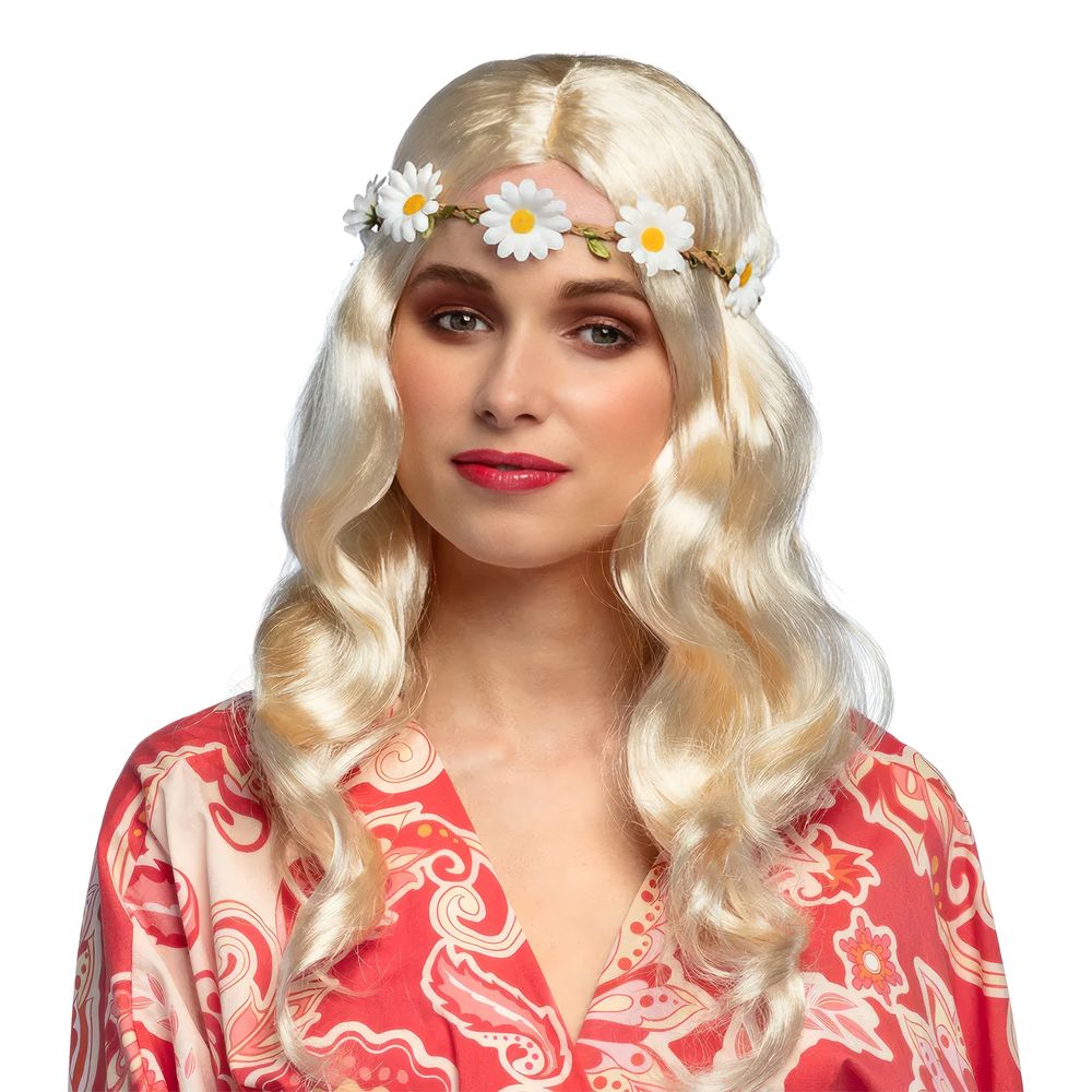 Joy Blond Peruk med Pannband