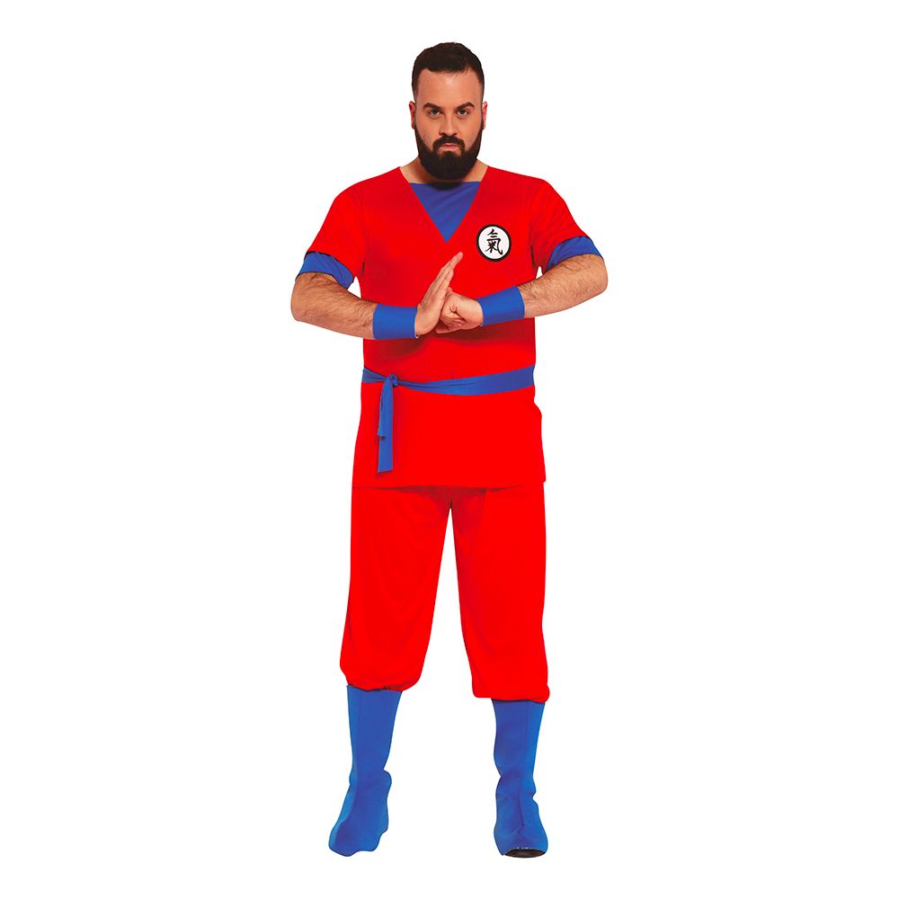 Fighter Rød Kostume Plus Size