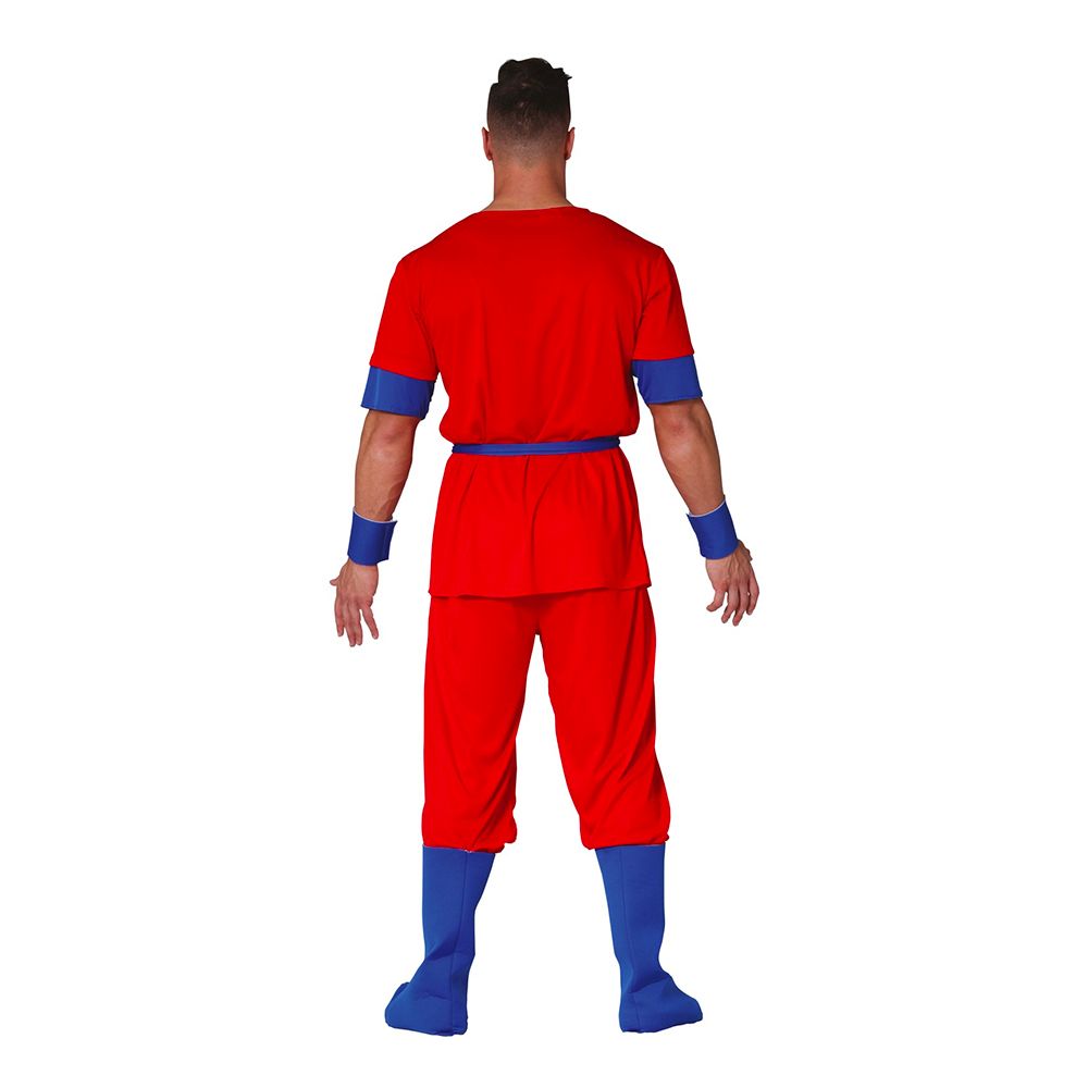 Fighter Rød Kostume Plus Size