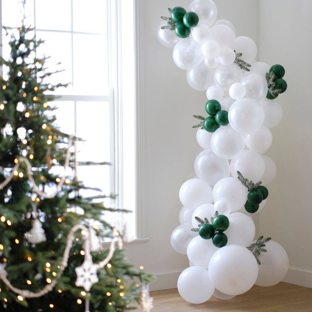 Jule Ballonbue Hvid/Grøn