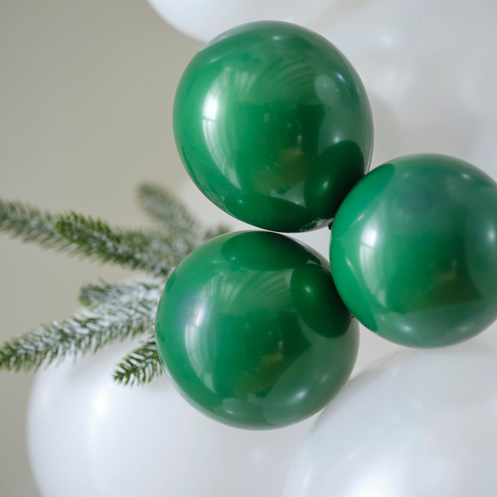 Jule Ballonbue Hvid/Grøn