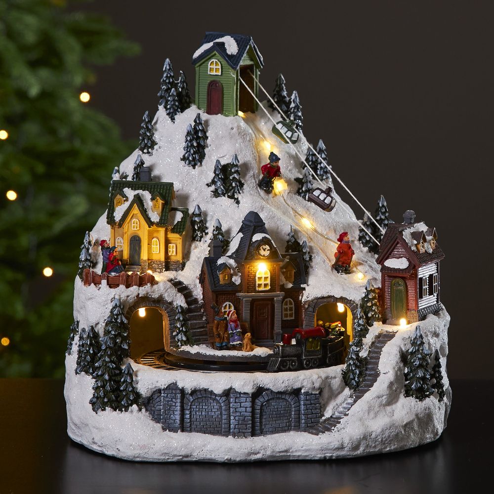 Juleby Alpville Vinterlandskap LED