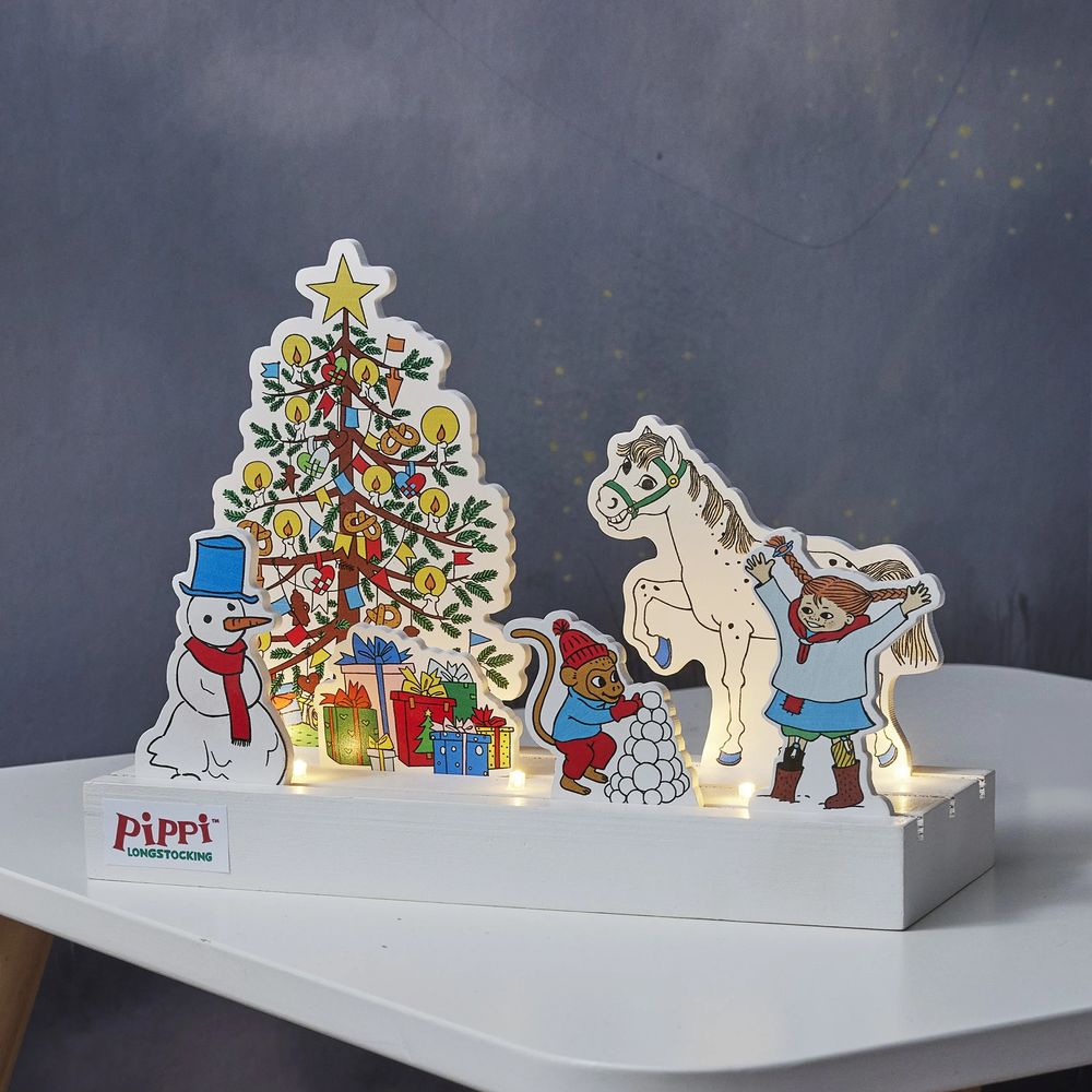 Juledekoration Pippi Långstrøm™ Juletræ LED