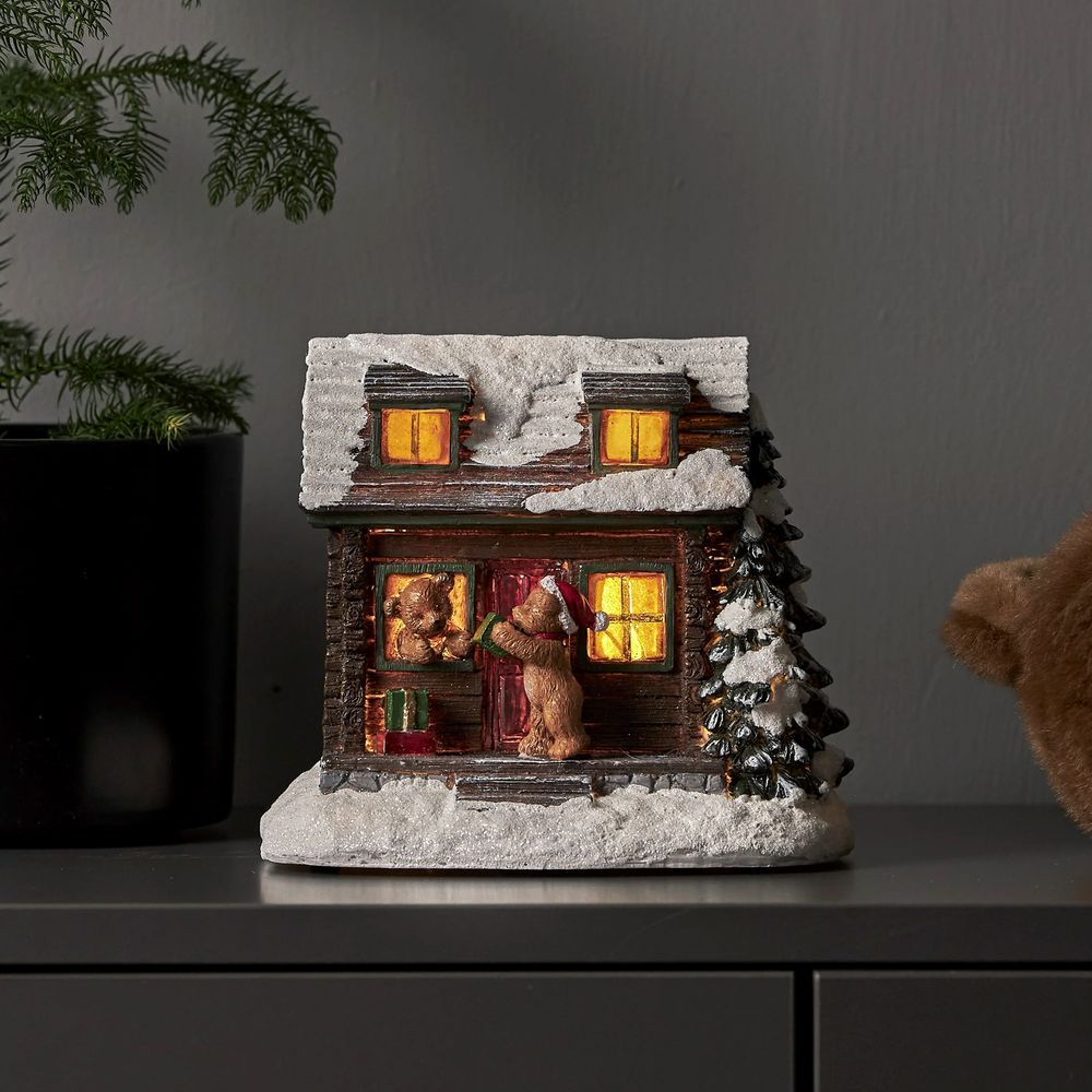 Juledekoration Tedville Hus LED