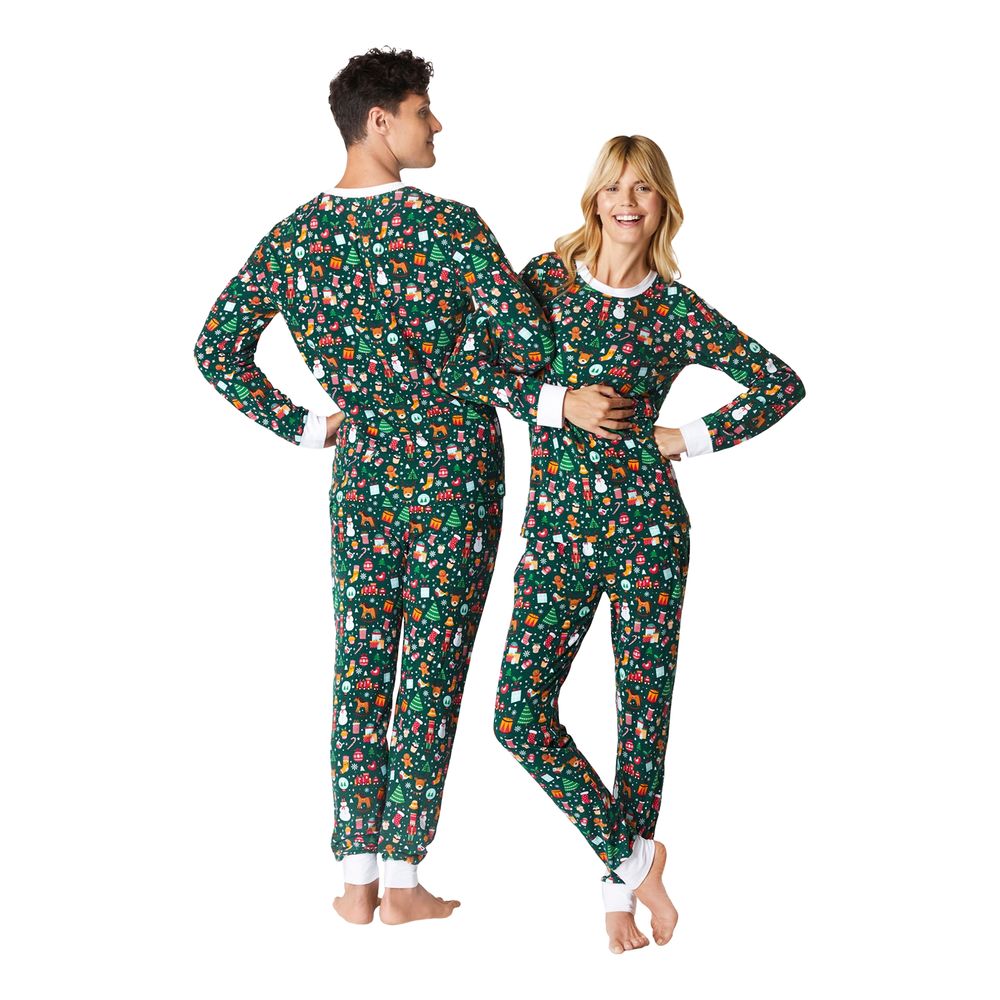 Juldröm Grön Julpyjamas Dam