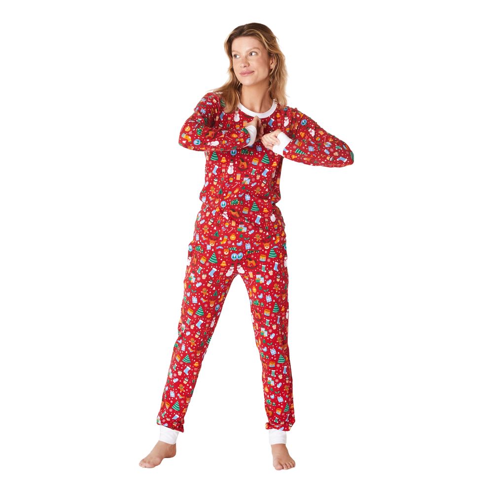 Juldröm Röd Julpyjamas Dam