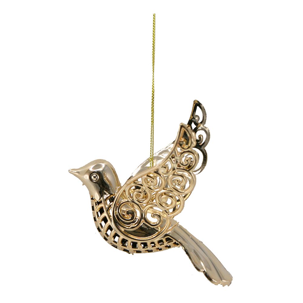 Juletrepynt Fugl Gull