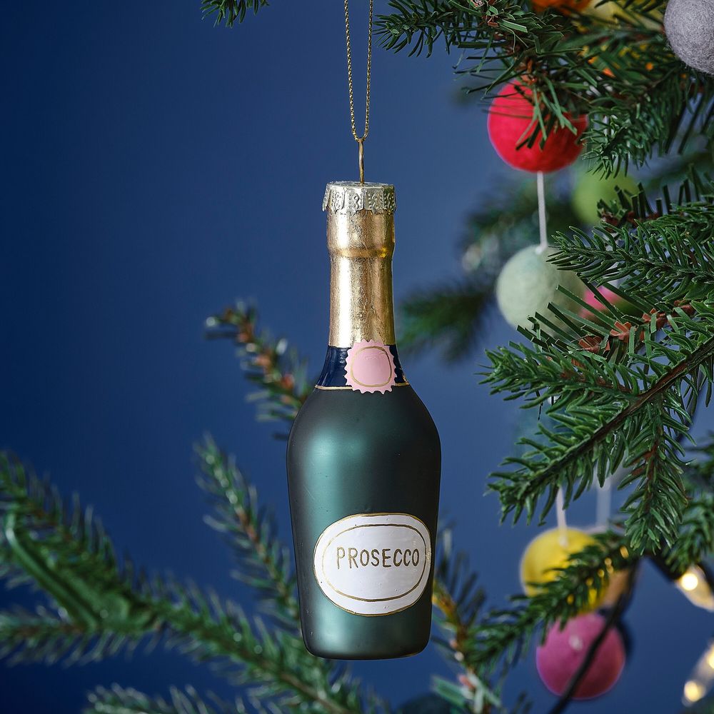 Julekugle Proseccoflaske