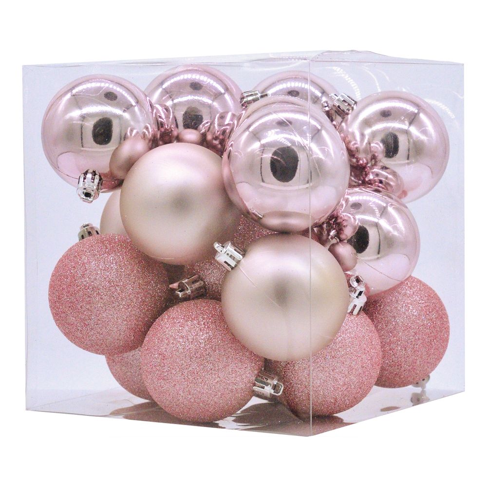 Julgranskulor Rosa Mix