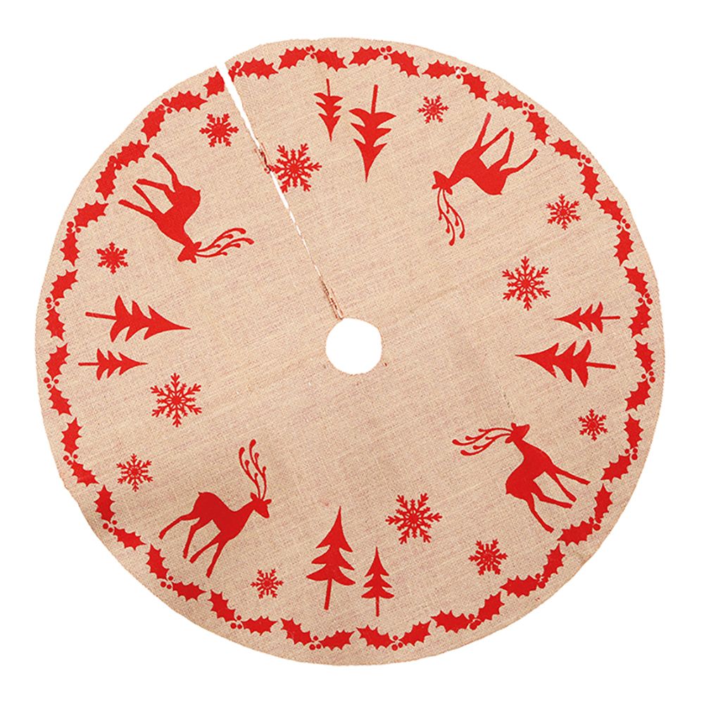 Julgransmatta Jute med Renar