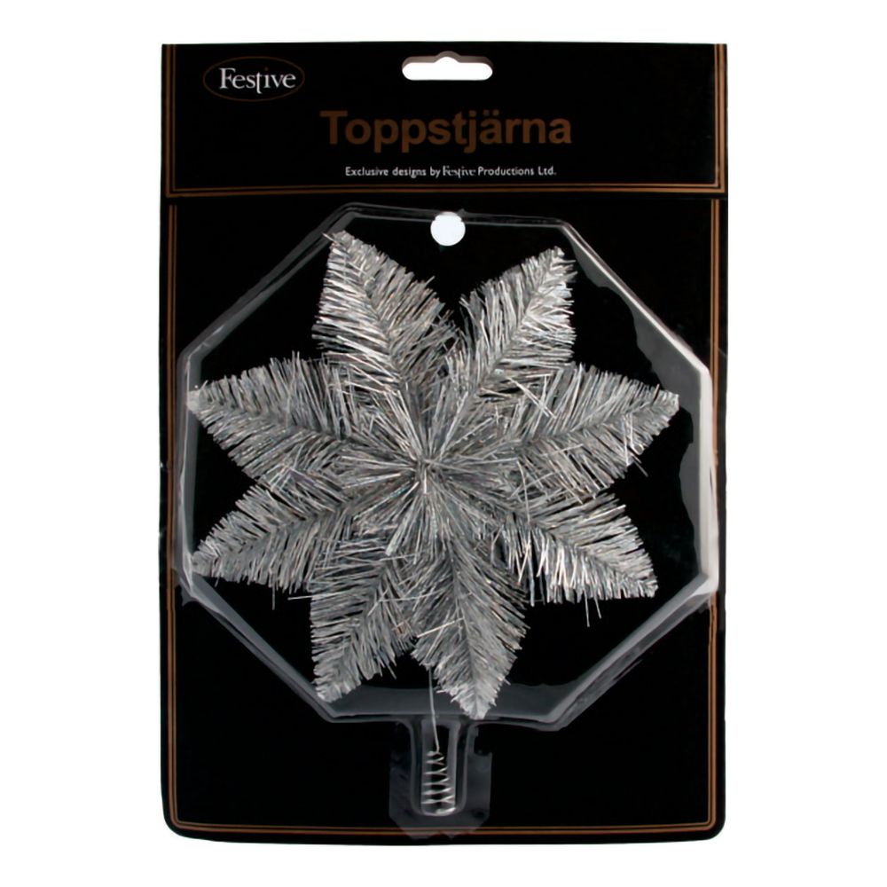 Julgransstjärna Glitter Silver