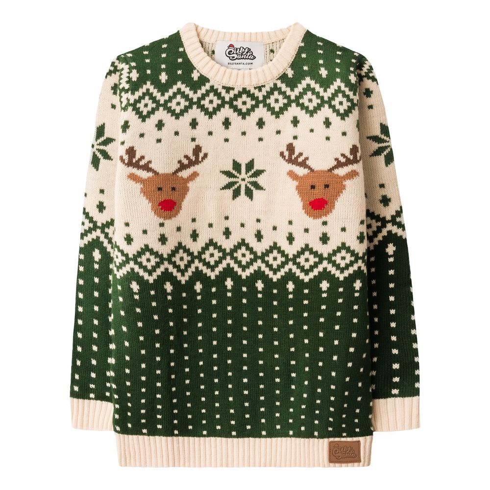 Julren Retro Grön Jultröja för Barn