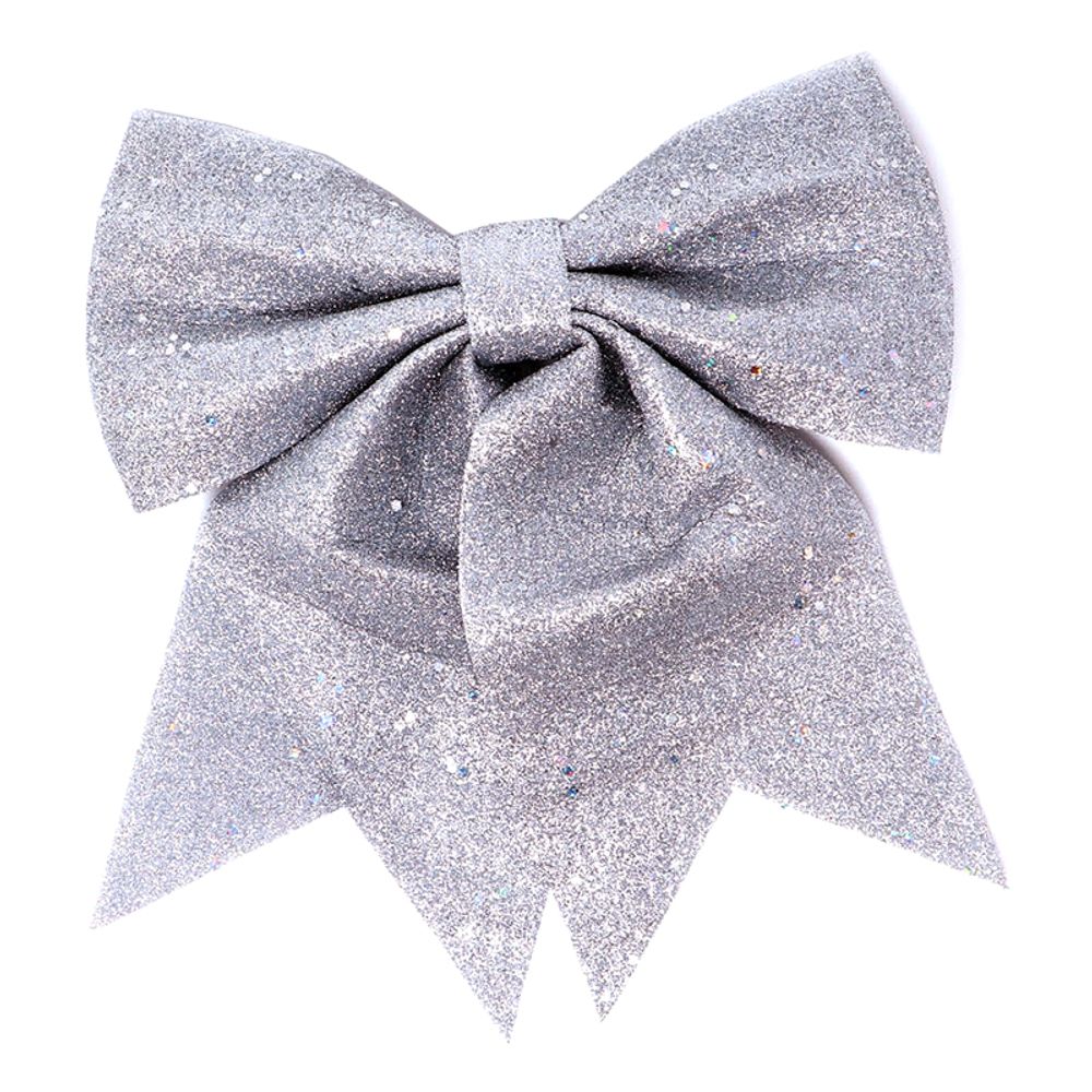 Julesløyfe Sølv Glitter