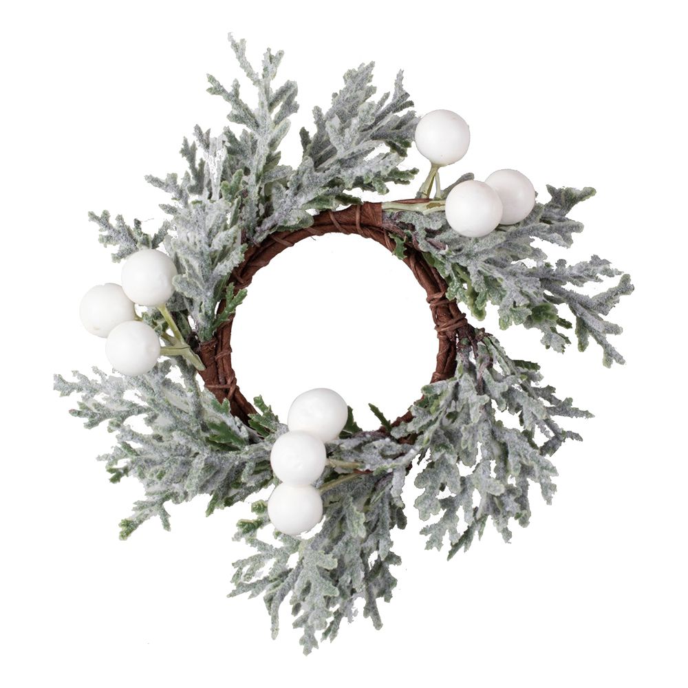 Juleservietringe med Løv og Bær