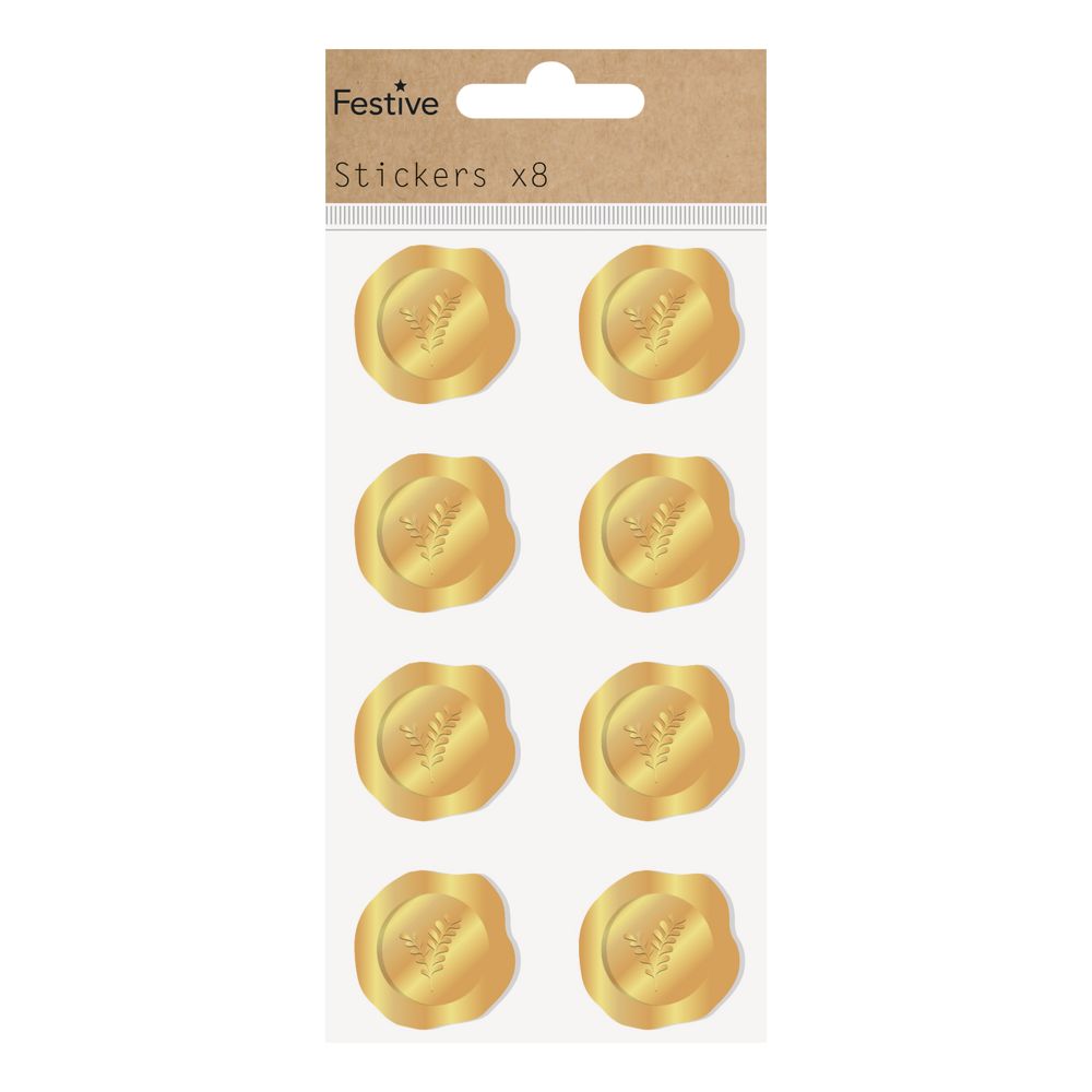 Juleklistermærker Guld