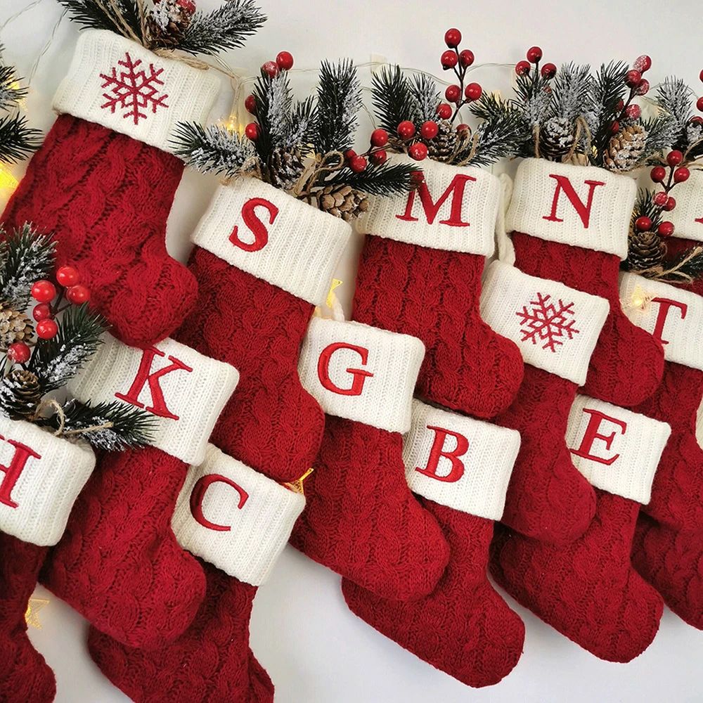 Liten Julstrumpa med Bokstav