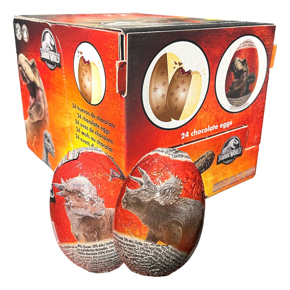 Jurassic World Sjokoladeegg Storpakning
