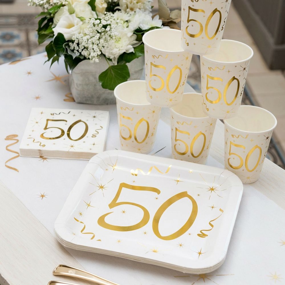 Kaffeservetter 50 Guld