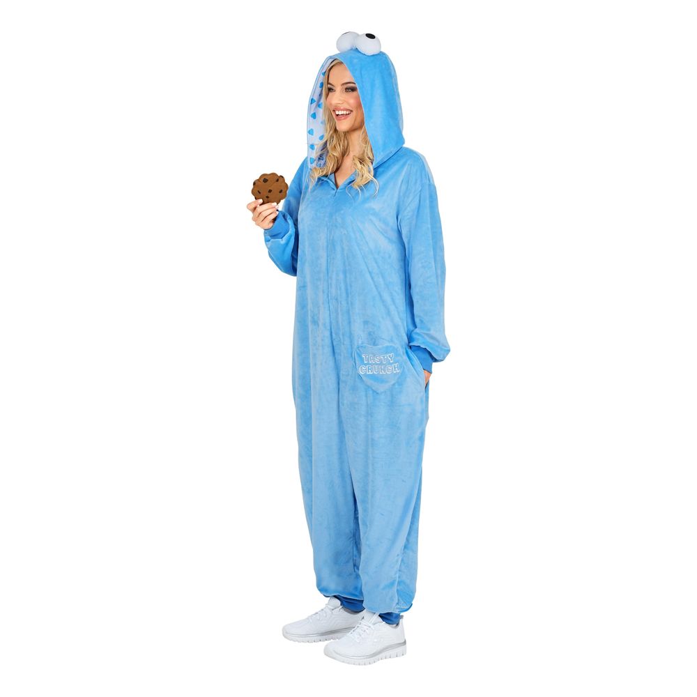 Kakmonster Blå Onesie Kostume