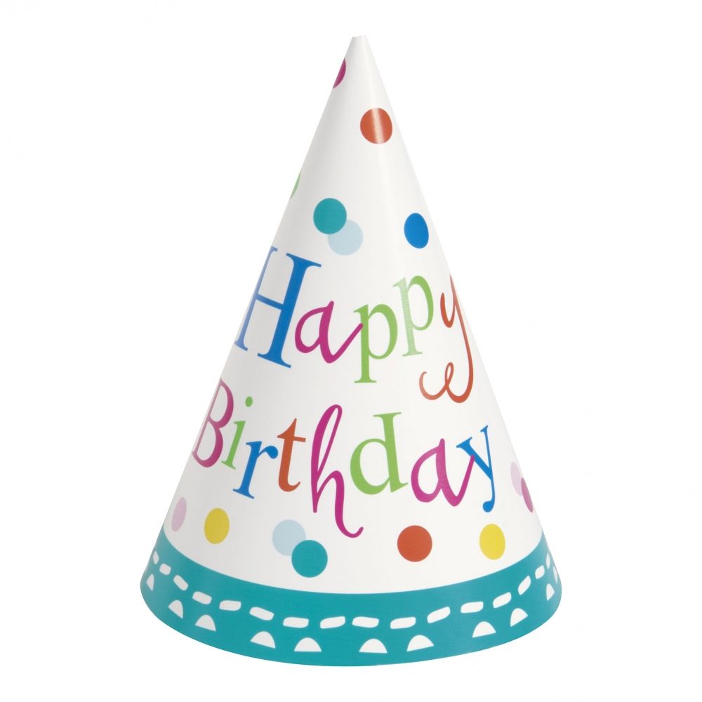 Partyhattar Happy Birthday Prickiga