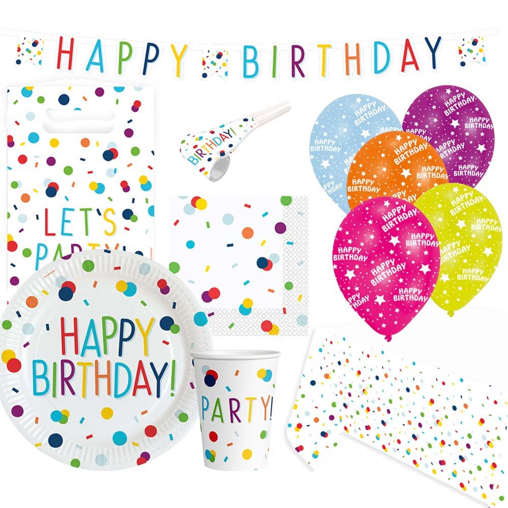 Kalaspaket Happy Birthday Konfetti