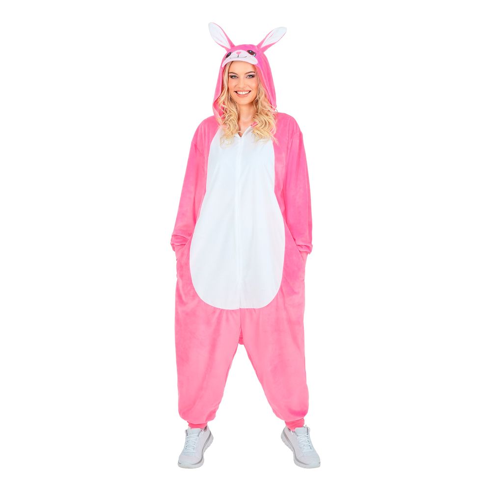 Kanin Lyserød Onesie Kostume