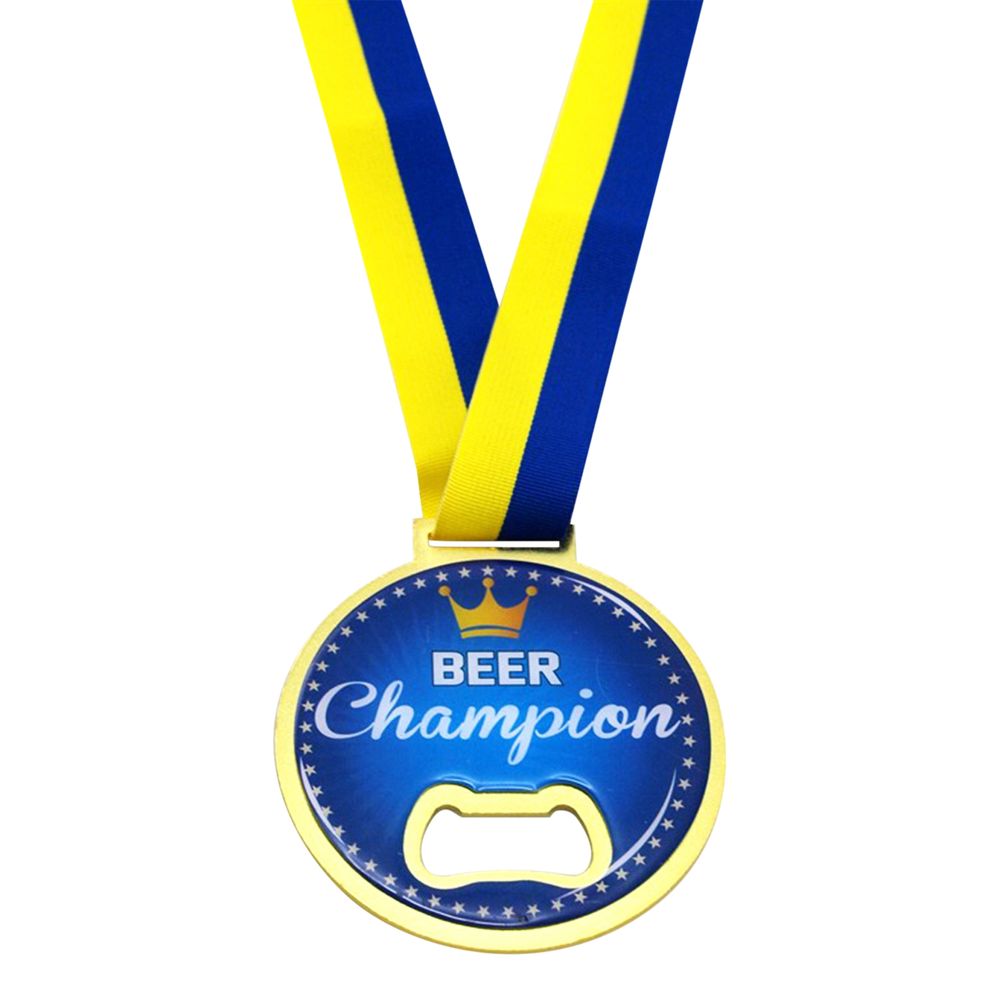 Flaskeåpner Beer Champion med Blått/Gult Bånd