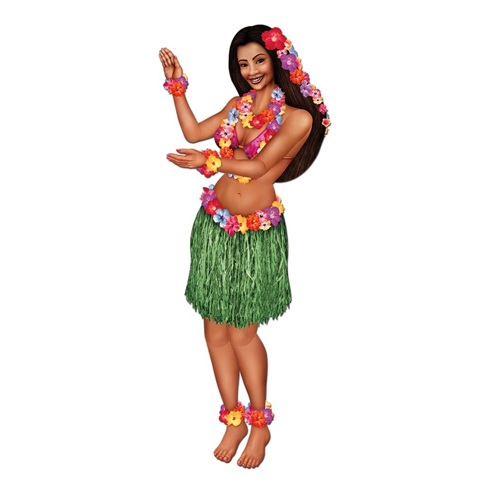 Kartongfigur Hula Hula Tjej