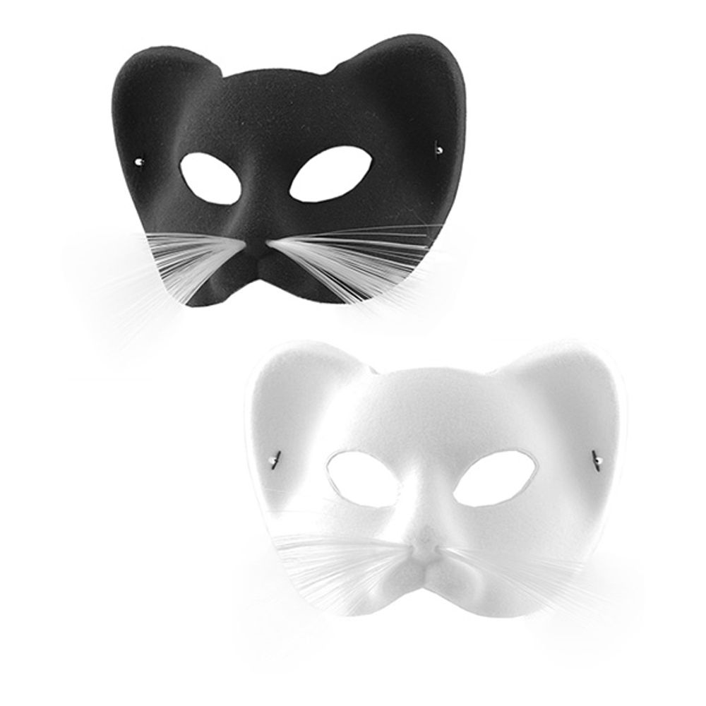 Katt Sammet Halvmask