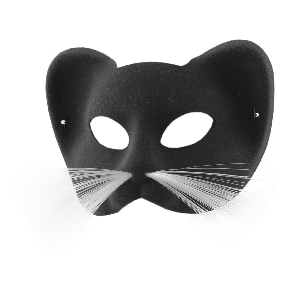 Katt Sammet Halvmask