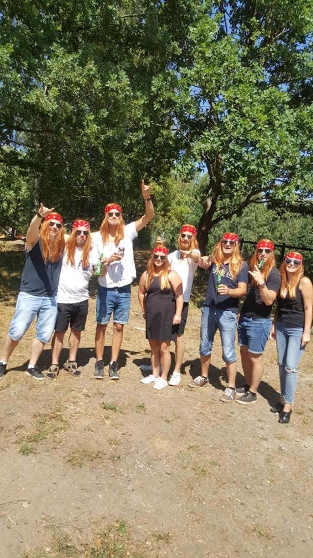 90-luvun Rokkari Peruukkisetti