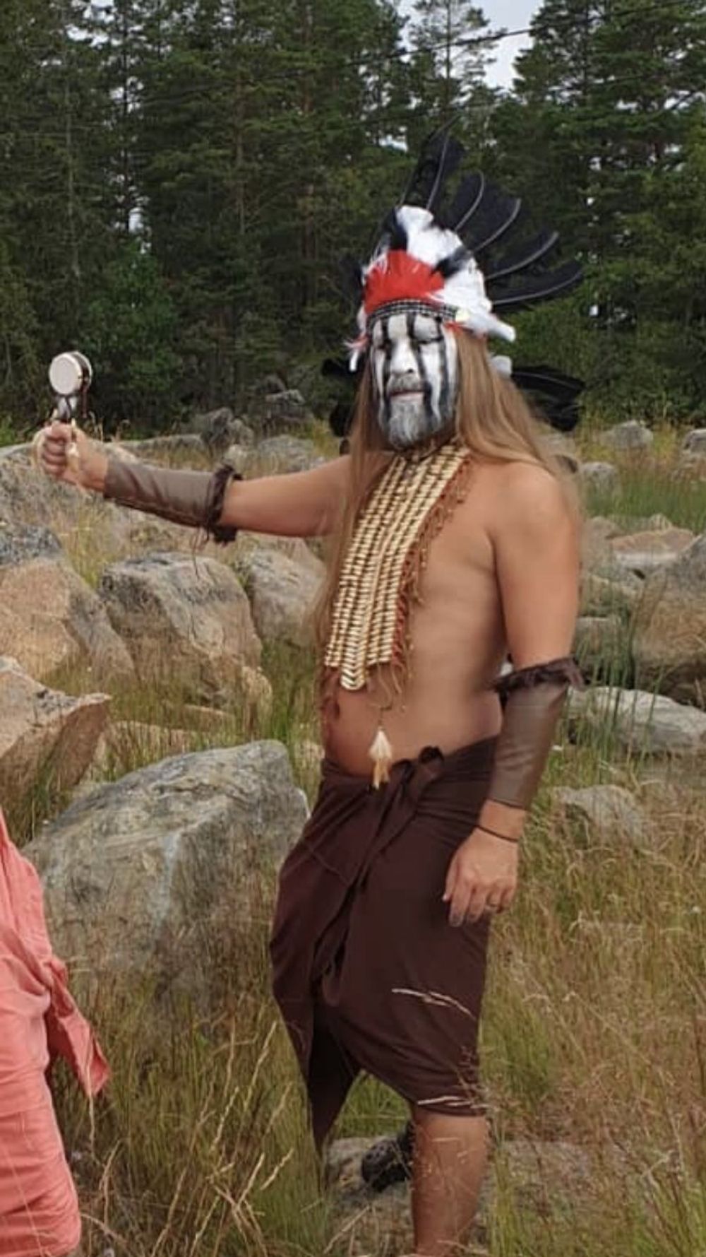 Native American Skrud Svartvit