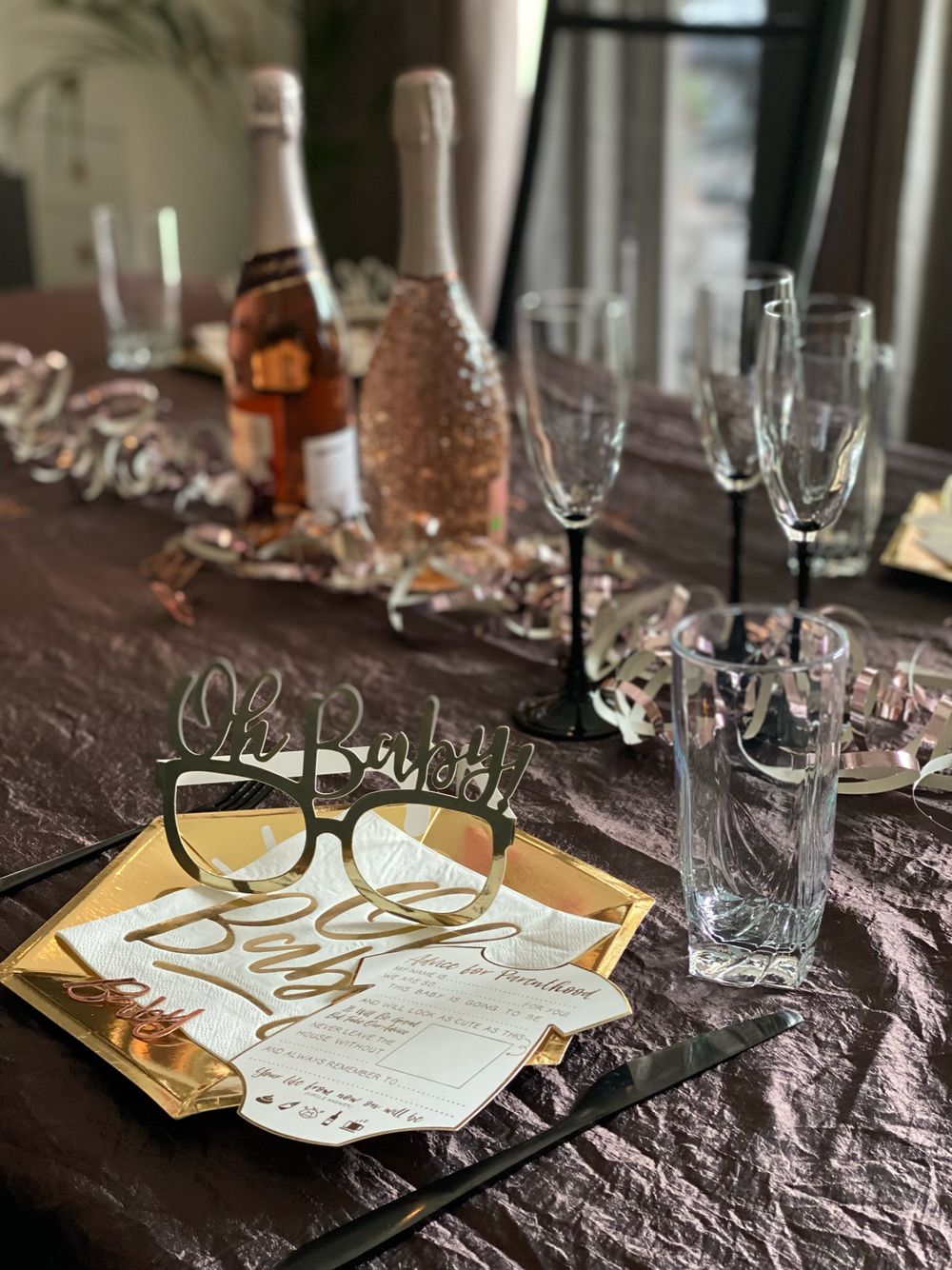 Baby Shower Oh Baby Dekorationsset Guld