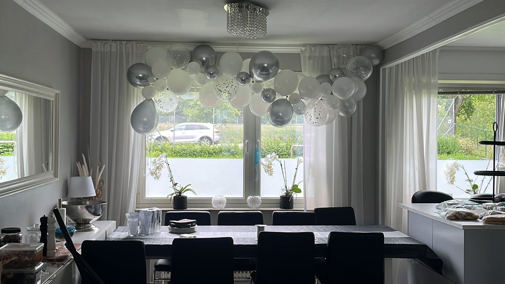 Ballonbue Sølv/Hvid